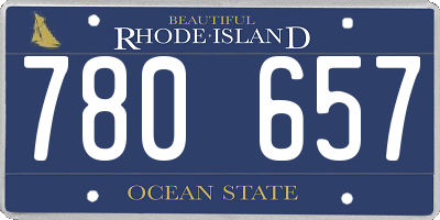 RI license plate 780657