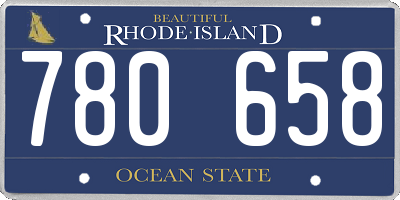 RI license plate 780658