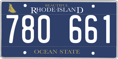 RI license plate 780661