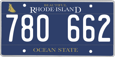 RI license plate 780662