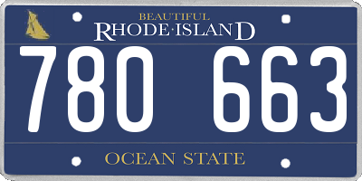 RI license plate 780663