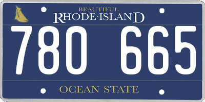 RI license plate 780665