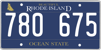 RI license plate 780675