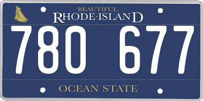 RI license plate 780677