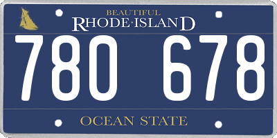 RI license plate 780678