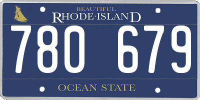 RI license plate 780679