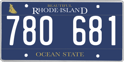 RI license plate 780681