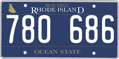 RI license plate 780686