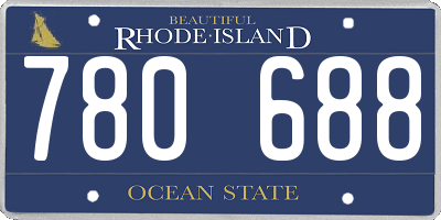 RI license plate 780688