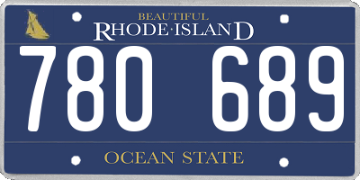 RI license plate 780689