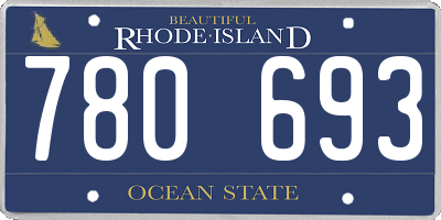 RI license plate 780693
