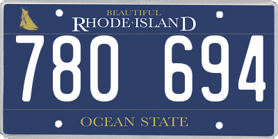 RI license plate 780694