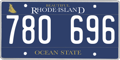 RI license plate 780696