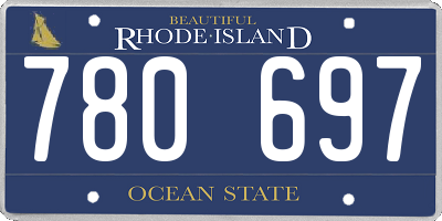 RI license plate 780697