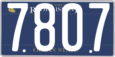 RI license plate 7807