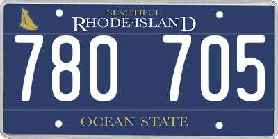RI license plate 780705