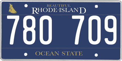 RI license plate 780709
