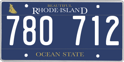 RI license plate 780712