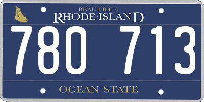 RI license plate 780713