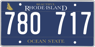 RI license plate 780717