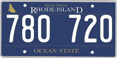 RI license plate 780720