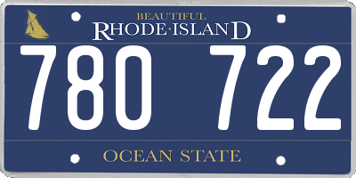RI license plate 780722