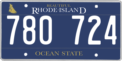 RI license plate 780724