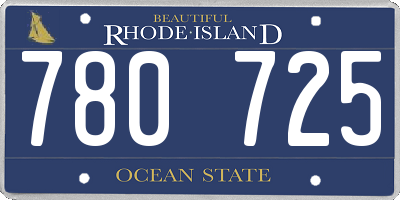 RI license plate 780725