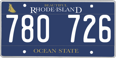 RI license plate 780726