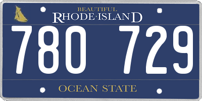 RI license plate 780729