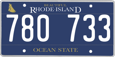 RI license plate 780733