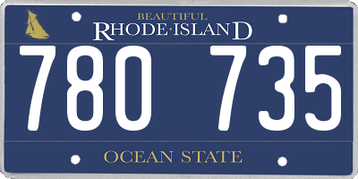 RI license plate 780735