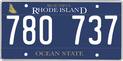 RI license plate 780737