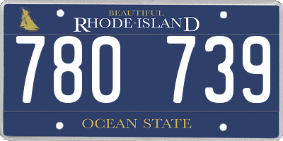 RI license plate 780739
