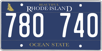 RI license plate 780740