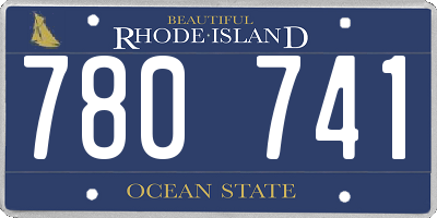 RI license plate 780741