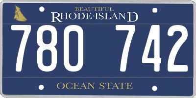 RI license plate 780742