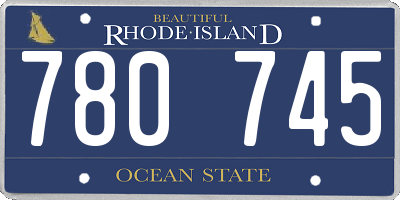 RI license plate 780745