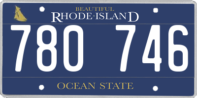 RI license plate 780746