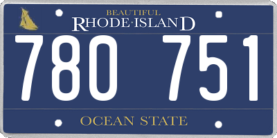 RI license plate 780751