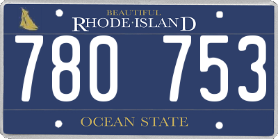 RI license plate 780753