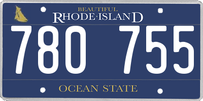 RI license plate 780755