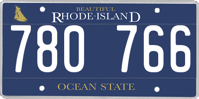 RI license plate 780766