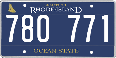 RI license plate 780771