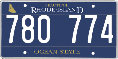 RI license plate 780774