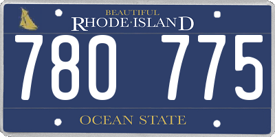 RI license plate 780775