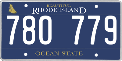 RI license plate 780779
