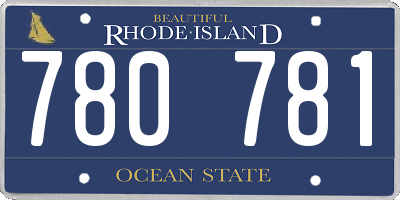 RI license plate 780781