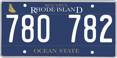 RI license plate 780782