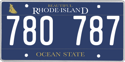 RI license plate 780787